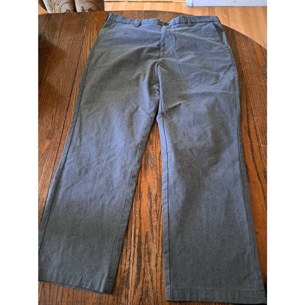 38x30 Croft & Barrow Grey Easy Care Classic Fit Flat Front Dress Casual Pants